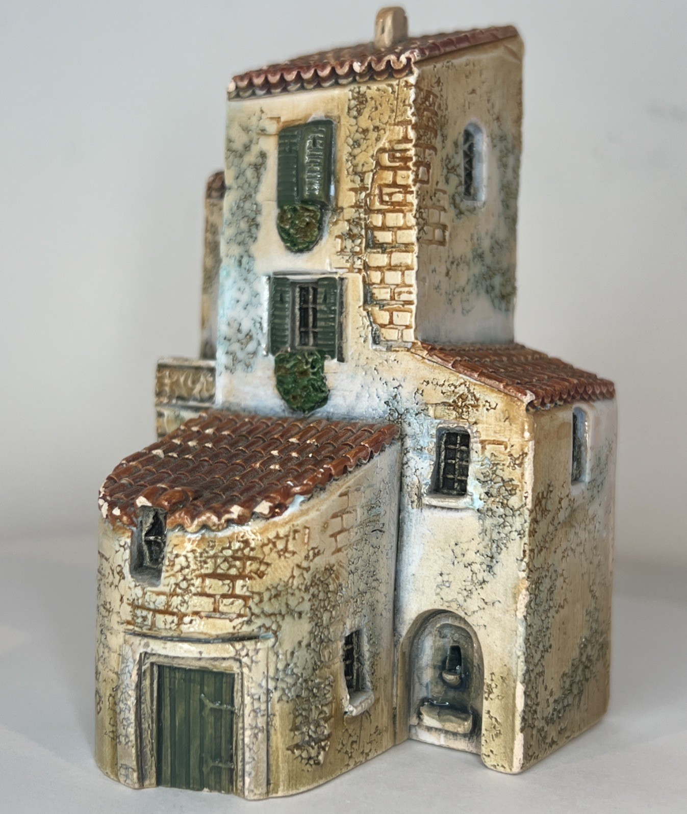 Vintage Gault Miniature House Ceramic Marked V13 Made in France ~ Rustic