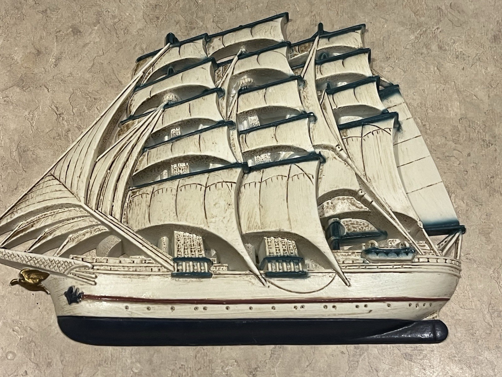 Vintage Burwood 3331-3 Clipper Sailing Ship Wall Decor 1995 Home Interiors USA