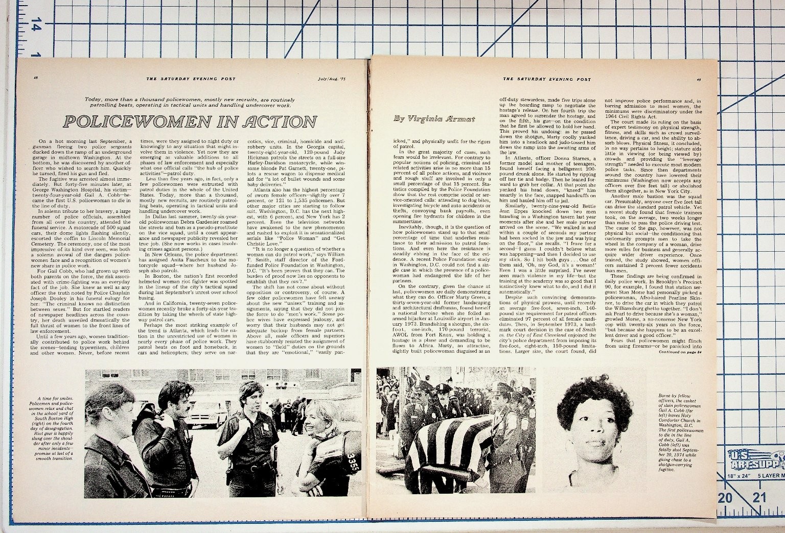 1973 Saturday Evening Post Policewomen in Action Article Magazine Clipping 1973 Saturday Evening Post Policewomen in Action Article Magazine Clipping