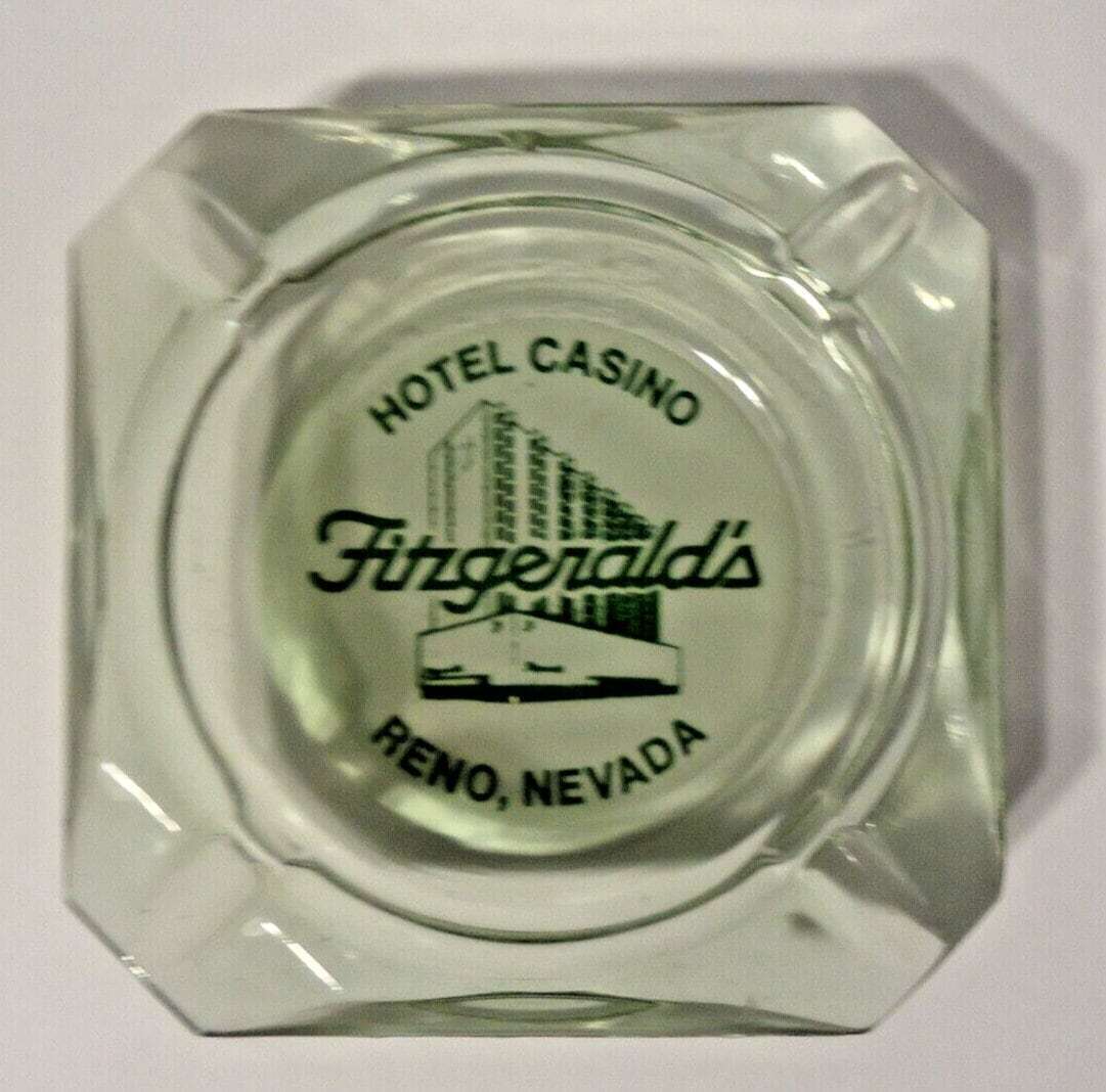 Vintage Fitzgerald's Hotel Casino Reno Nevada Glass Ashtray Trinket Dish Lot 200