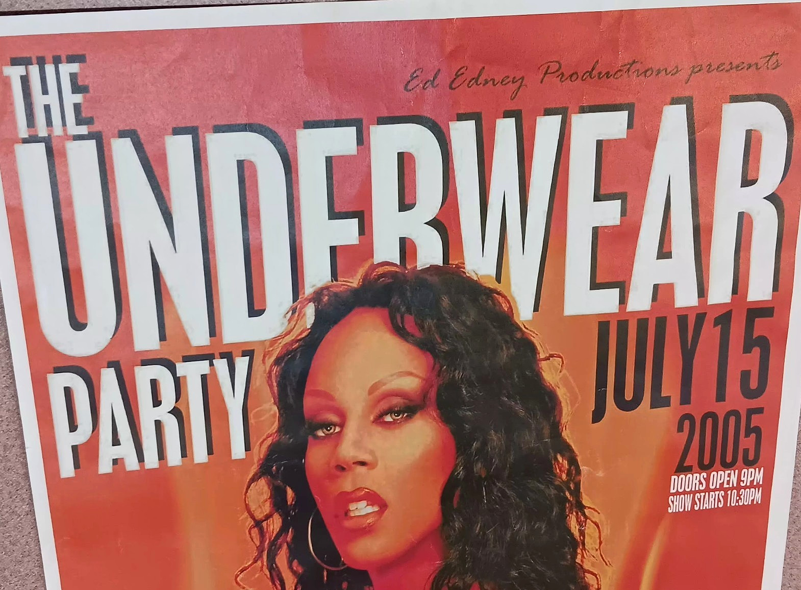 Signed RU PAUL Underwear Party event POSTER Madison WIS 2005 drag gay LGTBQ+