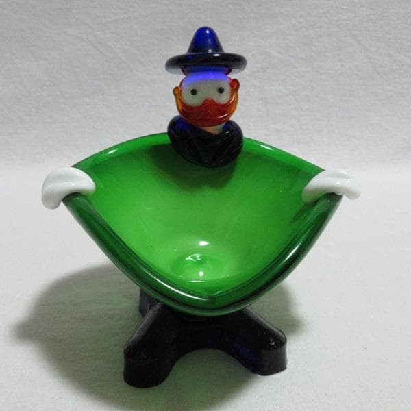 Italy Murano Glass Clown Figurine Handmade Venetian Art Collectible Gift