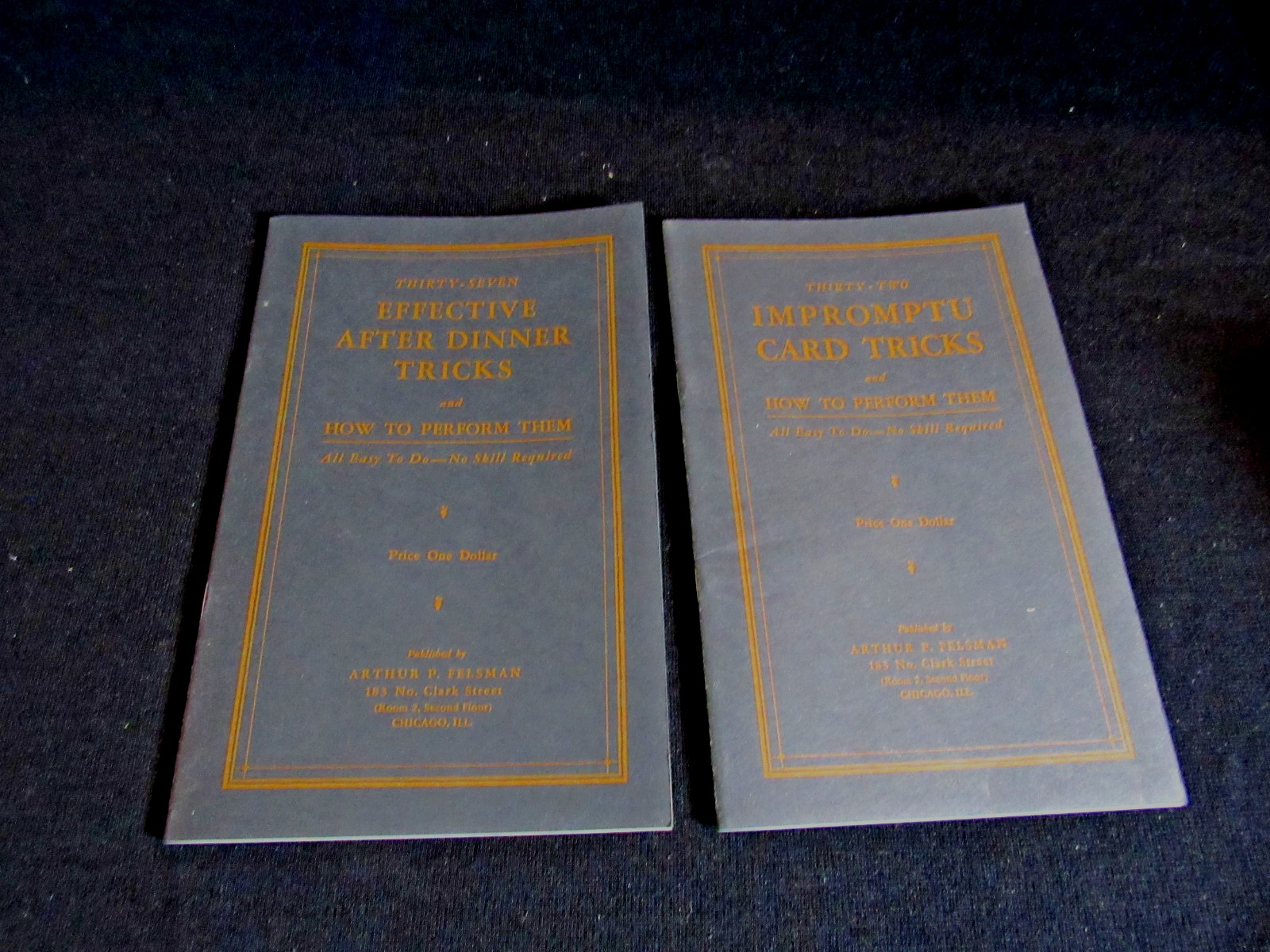 1920s - 1930s Magic Booklets Felsman After Dinner Tricks/Impromptu Card Tricks
