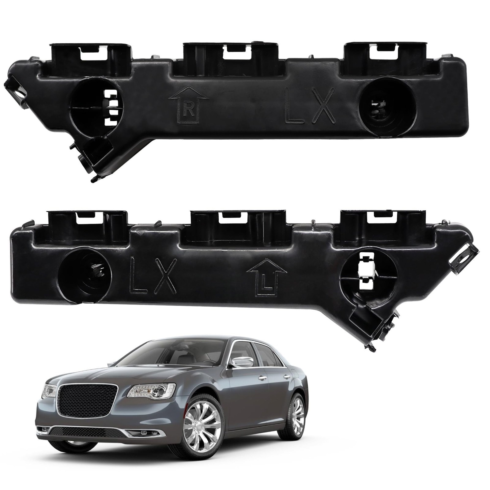 2 PCS Left & Right Front Bumper Cover Bracket Driver and Passenger Side 2 PCS Left & Right Front Bumper Cover Bracket Driver and Passenger Side