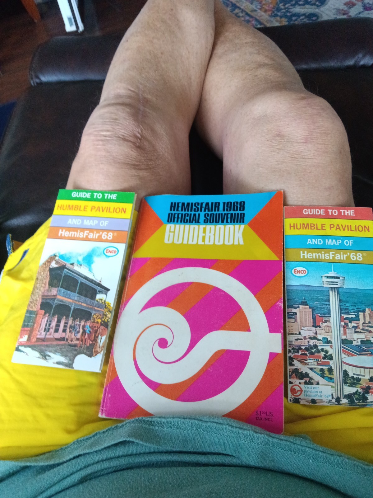 San Antonio Hemisfair 1968 Official Souvenir Guide Book + 2 Brochures 