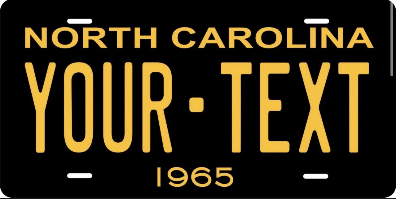 North Carolina 1965 License Plate Personalized Custom Car Bike Motorcycle