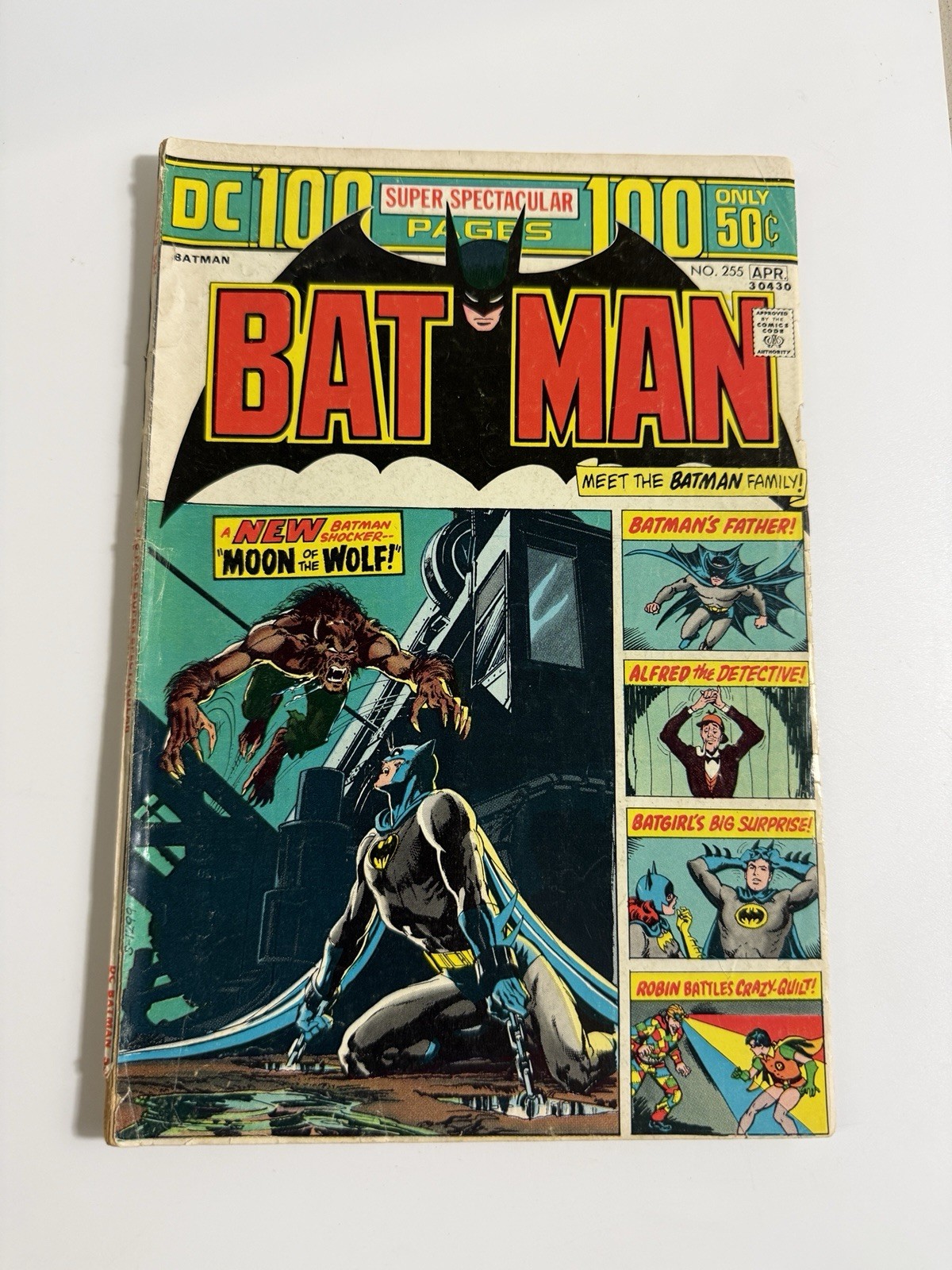 BATMAN #255 100 PAGE GIANT MAN-BAT VF+ 1974 NEAL ADAMS COVER