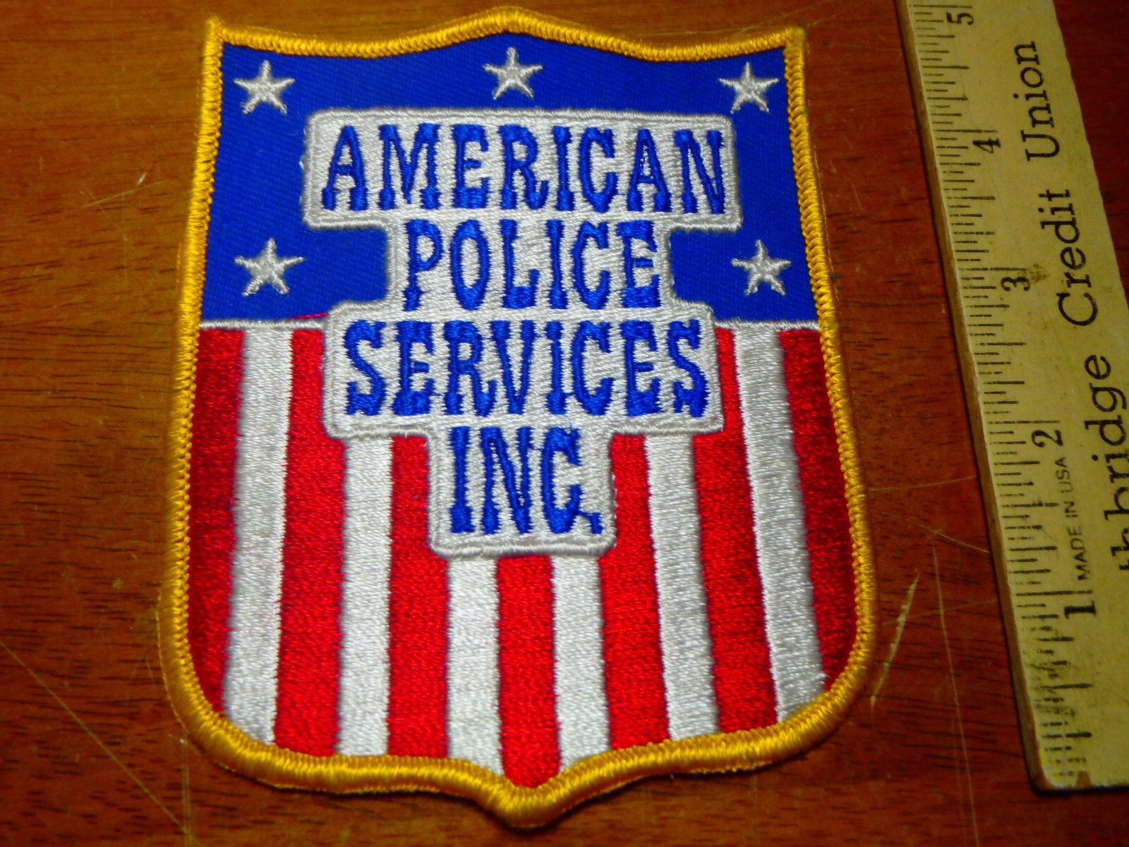 AMERICAN SERVICES police  collectible  OBSOLETE shoulder  PATCH BX AAA #3