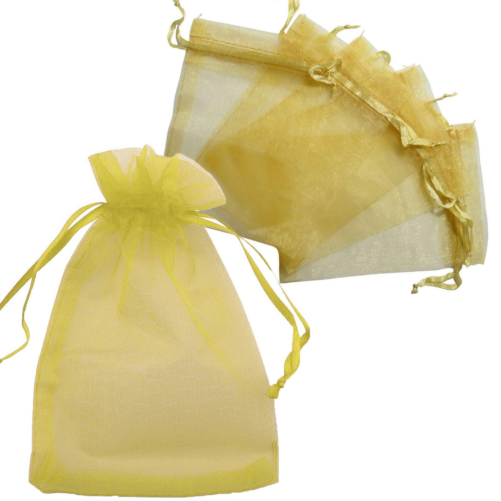 Allgala 100 Count Gold Organza Gift Bags with Drawstring, 8x12 Inches Allgala 100 Count Gold Organza Gift Bags with Drawstring, 8x12 Inches