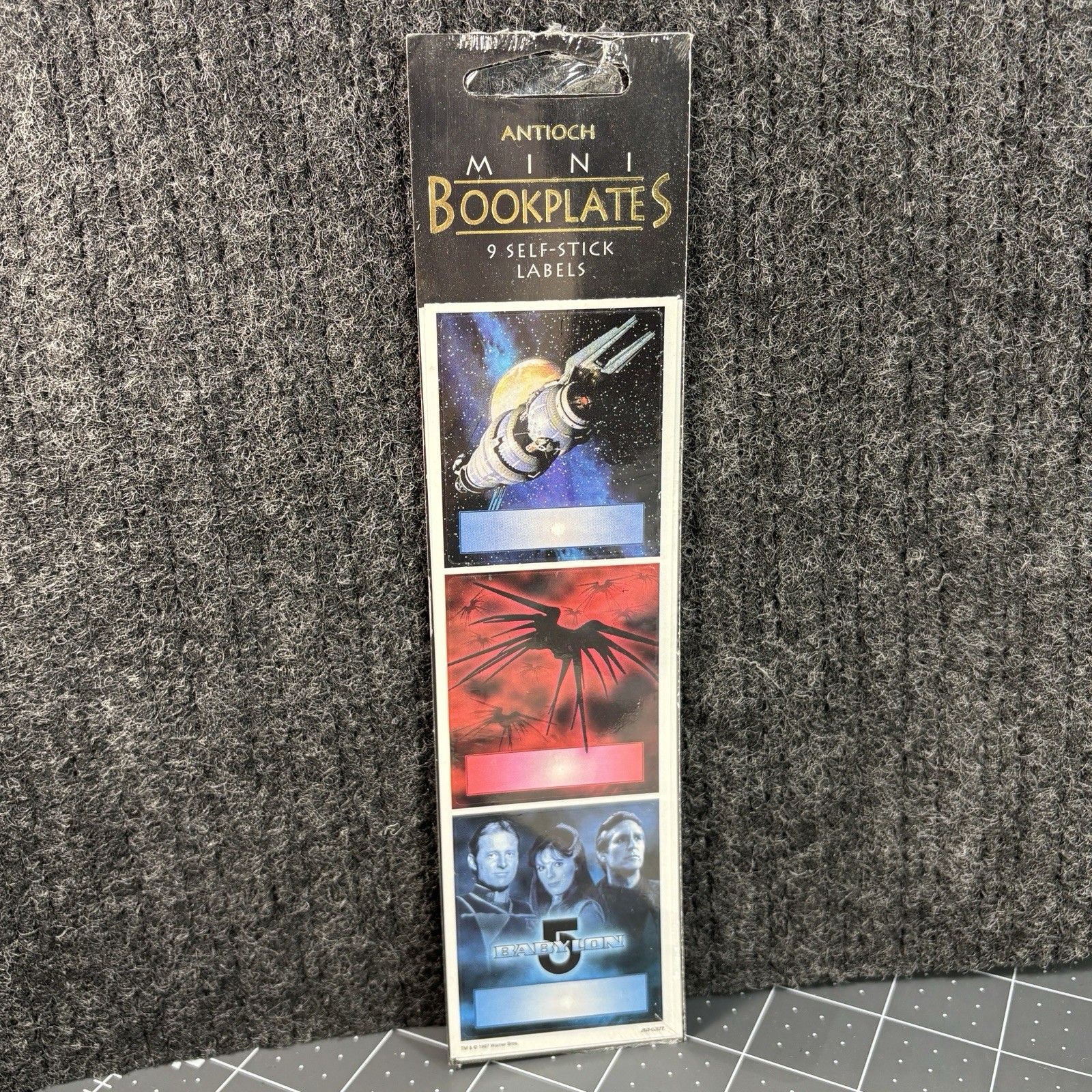 Vtg 1997 Babylon 5 Mini Bookplates Self-Stick Reusable Labels 2.25”sq Antioch WB