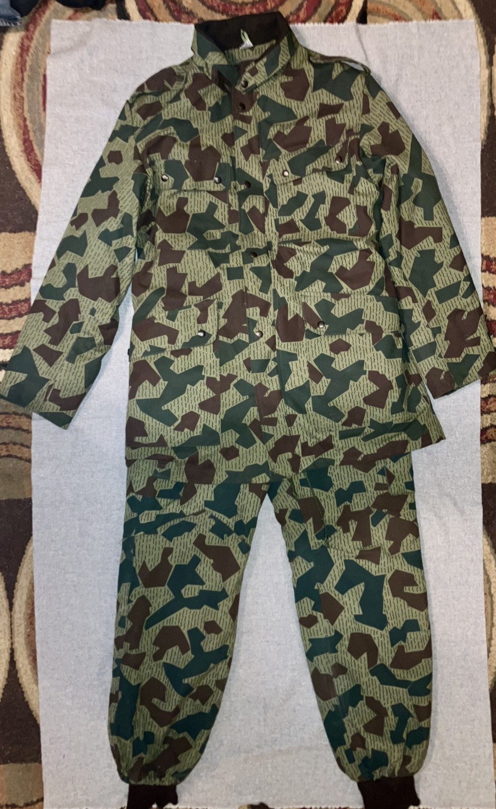 Rare 80s Bulgarian Splinter Camo Border Guard Uniform With Liners Size 176/104 Rare 80s Bulgarian Splinter Camo Border Guard Uniform With Liners Size 176/104