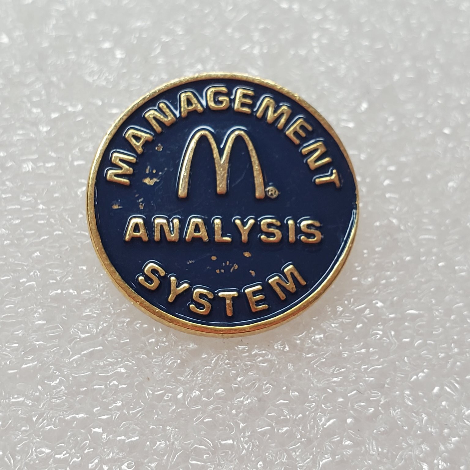 McDonald\'s Management Analysis System Lapel Pin Gold Tone Employee