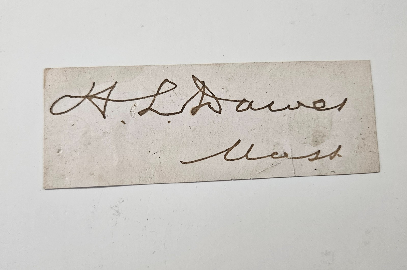 Guaranteed Original Henry L. Dawes Autograph Native American Indian Dawes Act