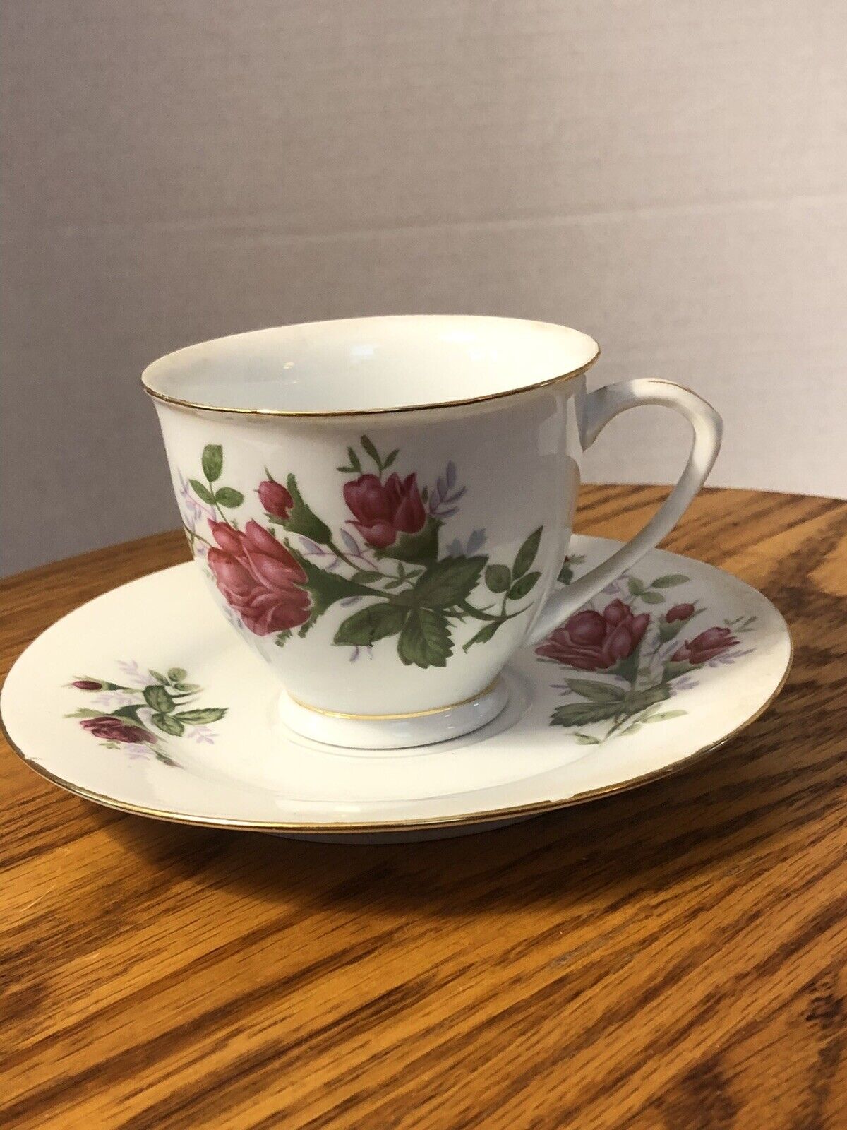 Vintage Teacup And Saucer. Made In China. Bone China.