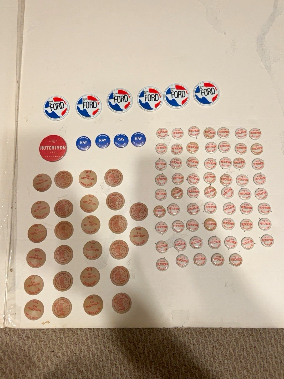 Vintage Texas Political Memorabilia Collection – Ray Hutchison / Kay Hutchison