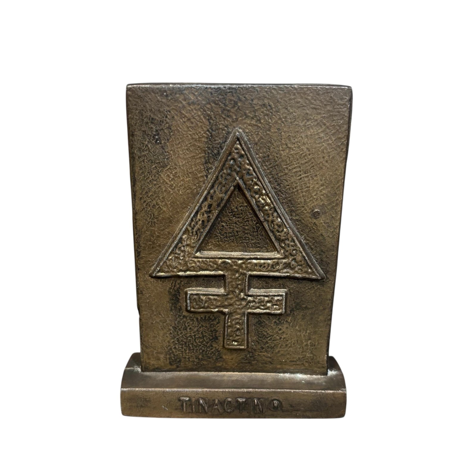 Vintage Tinactin Sulphur 1981 Bronze Metal Pharmacy Paperweight Secundum Artem