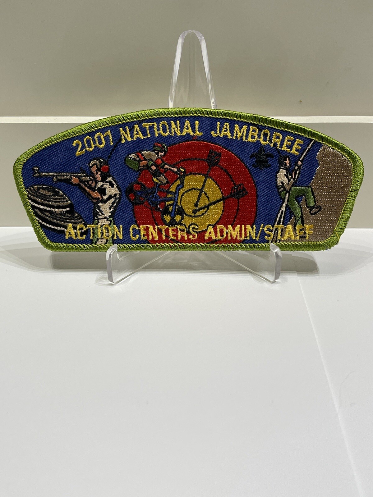 2001 BSA Boy Scouts National Jamboree Action Centers Staff JSP Shoulder Patch