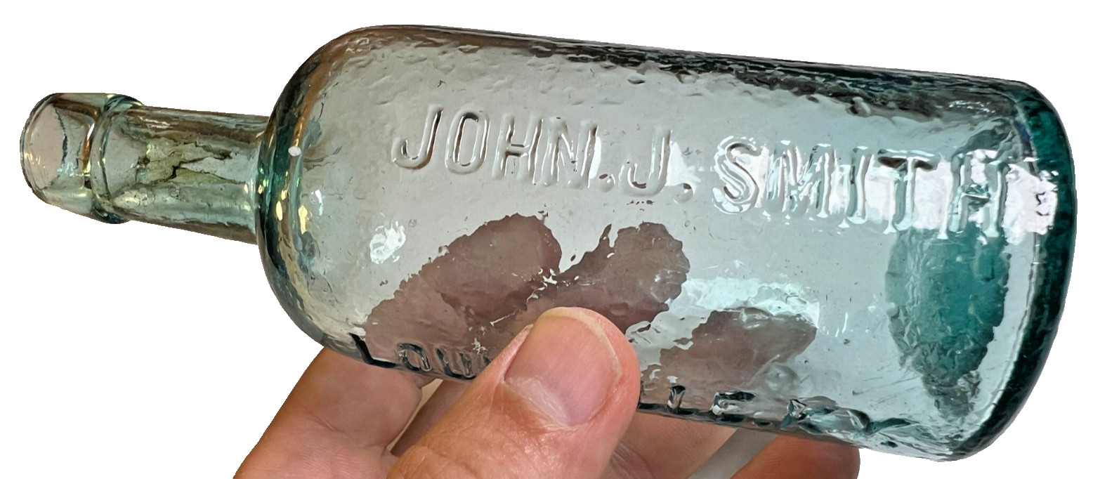 Antique Scarce 1880 John Smith Tonic Syrup Louisville Kentucky Bottle KYGW CRUDE