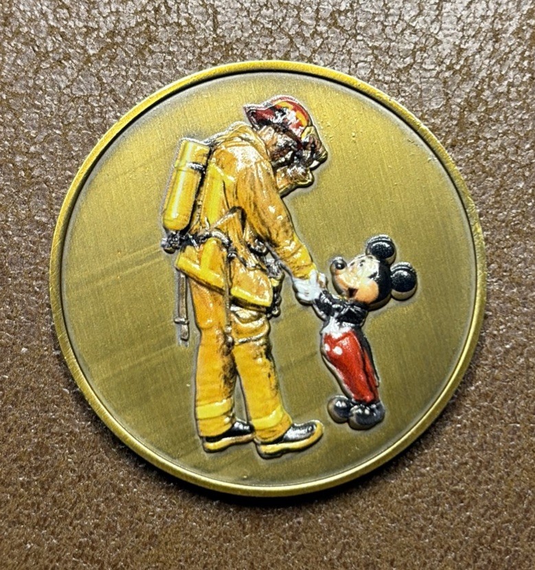 Disney Mickey’s Fire Department Collectible Coin With Color