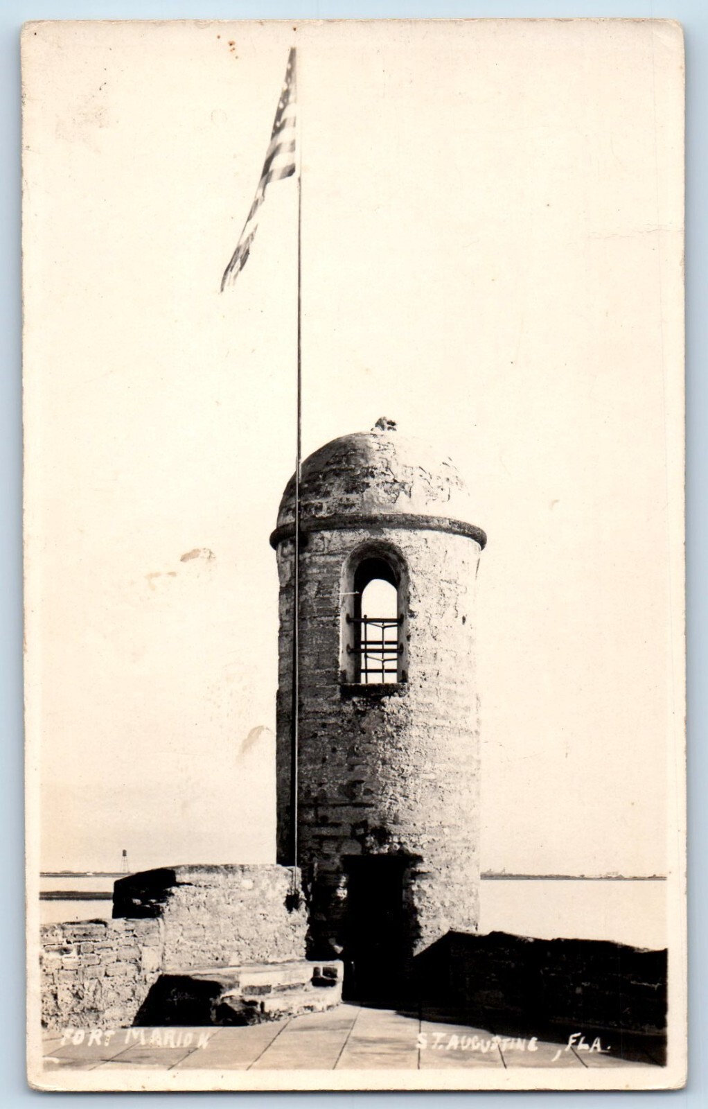 St. Augustine Florida FL Postcard RPPC Photo View Of Fort Marion c1910's Antique St. Augustine Florida FL Postcard RPPC Photo View Of Fort Marion c1910's Antique