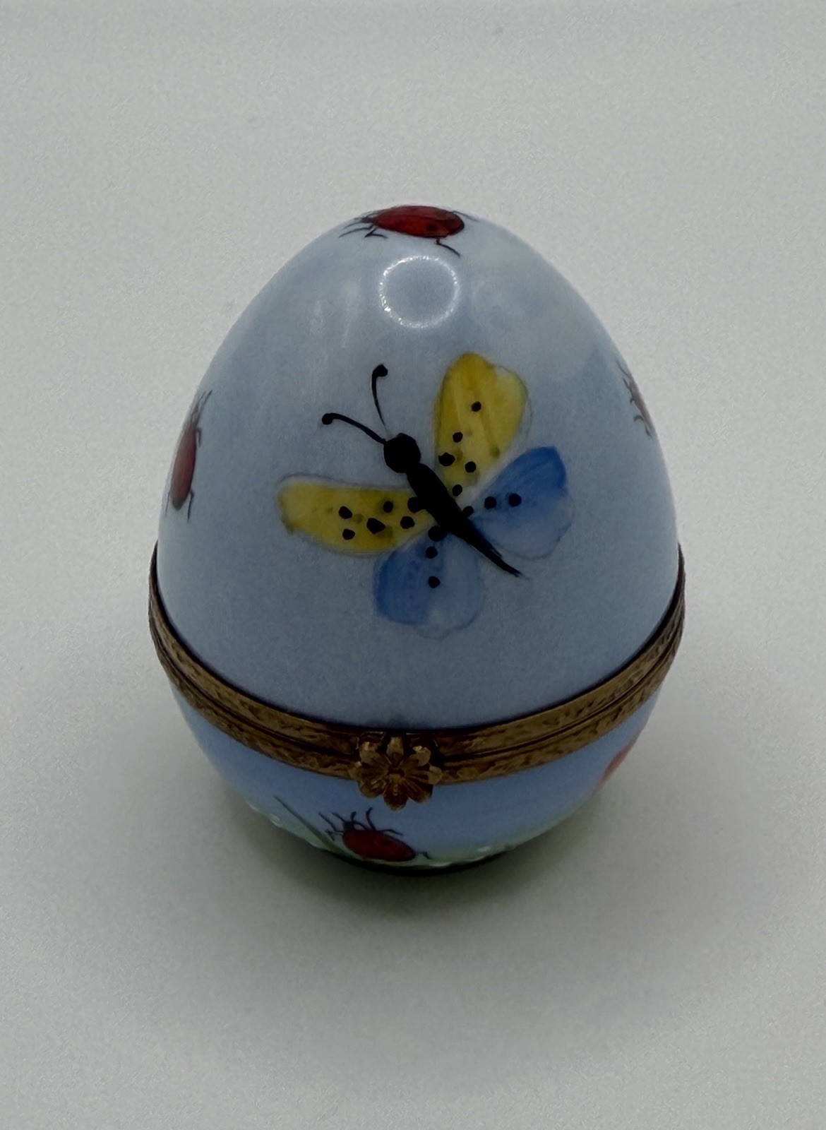 Rare Limoges France Limited Edition Egg Trinket Box HandPainted Rare Limoges France Limited Edition Egg Trinket Box HandPainted