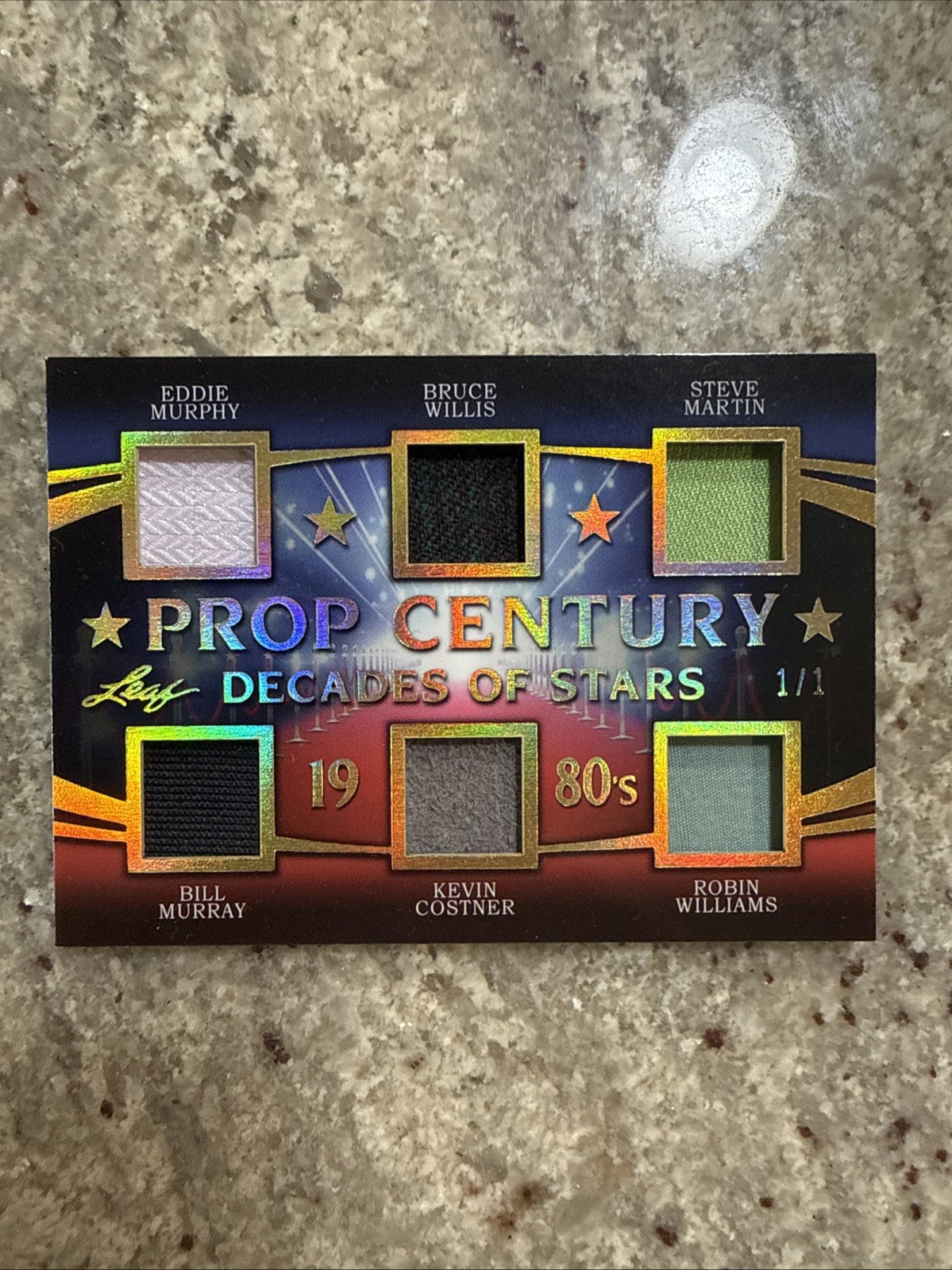 2019 Leaf Prop PopCentury Decades of Stars 1980s 1/1 Robin Williams Bruce Willis
