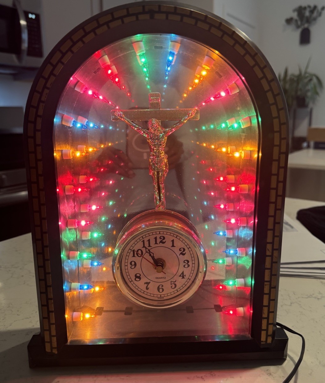 Jesus Christ Christmas Lamp, Clock, Night Light, Jesus on the Cross