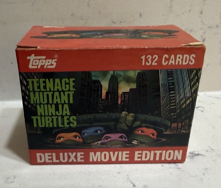 1990 Topps Teenage Mutant Ninja Turtles Deluxe Movie Edition 132 Card Box Set