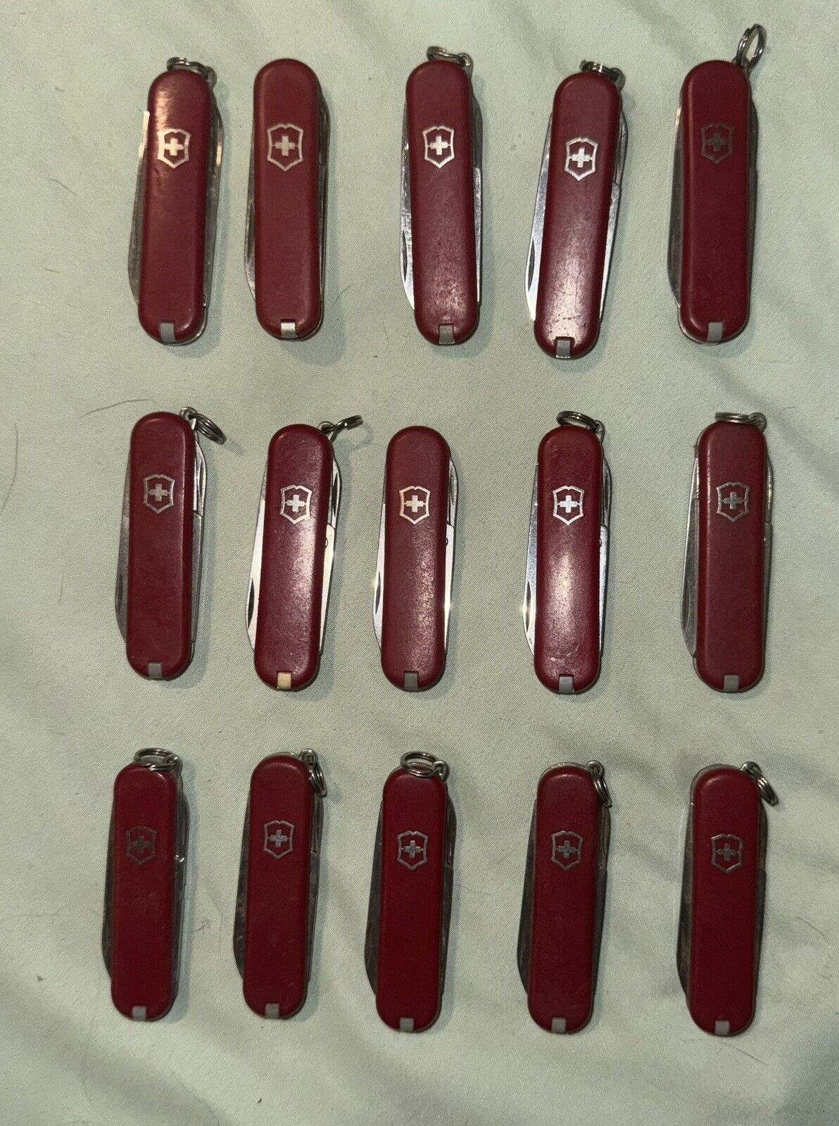 Lot of 15 Victorinox Classic Swiss Army Knives - Red