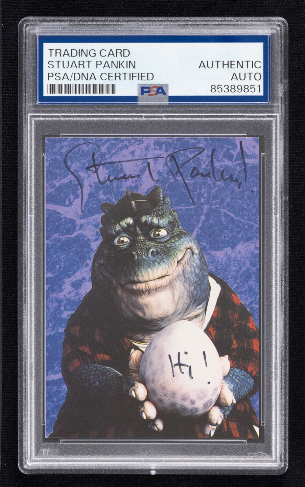Stuart Pankin Signed 1992 Pro Set Dinosaurs Card #27 (PSA) Earl Sinclair Stuart Pankin Signed 1992 Pro Set Dinosaurs Card #27 (PSA) Earl Sinclair