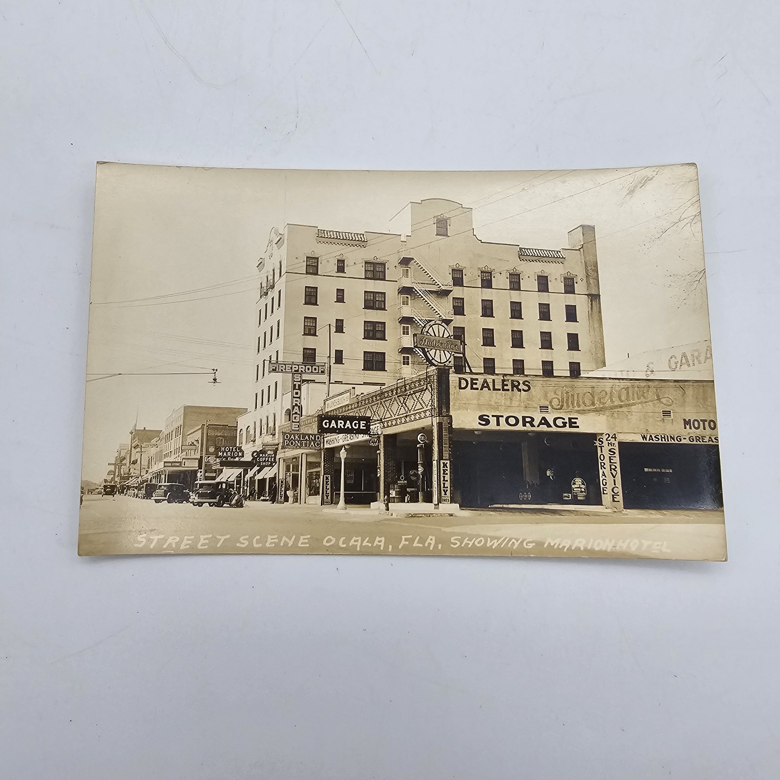 RPPC Ocala Street Scene Studebaker Dealer Hotel Marion