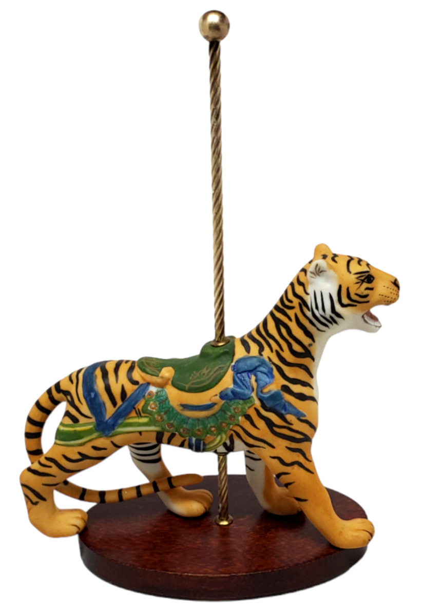 Franklin Mint - The Treasury of Carousel Art Tiger Figurine - William Manns 1988