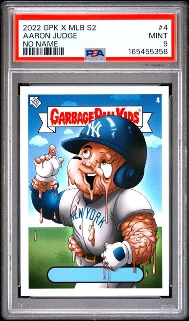 2022 Topps Garbage Pail Kids GPK X MLB S2 NO NAME (Missing) SP Aaron Judge PSA 9