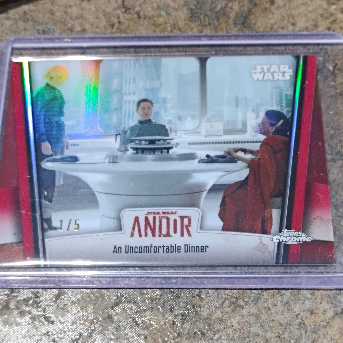 2024 Topps Chrome Star Wars Andor Mon Mothma #AM1 Red Refractor 1/5 Rare