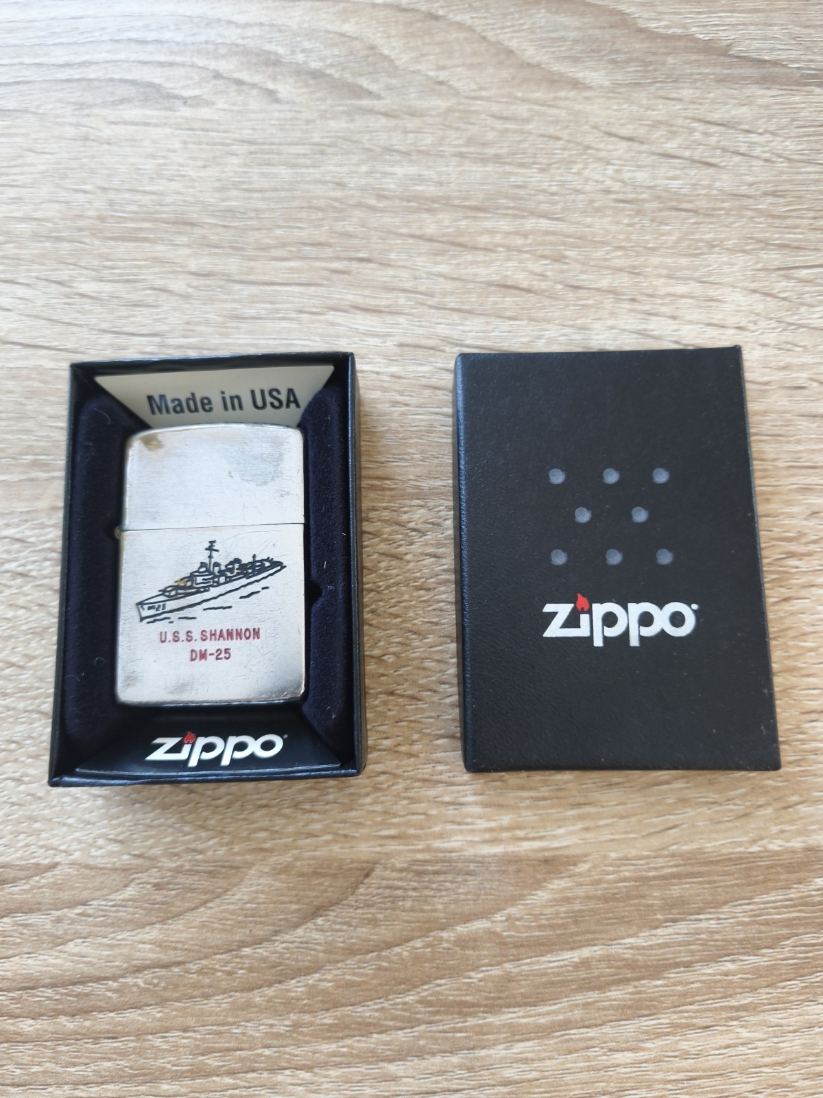 Vintage US Navy Military Zippo, Vintage 1953-1956, USS Shannon