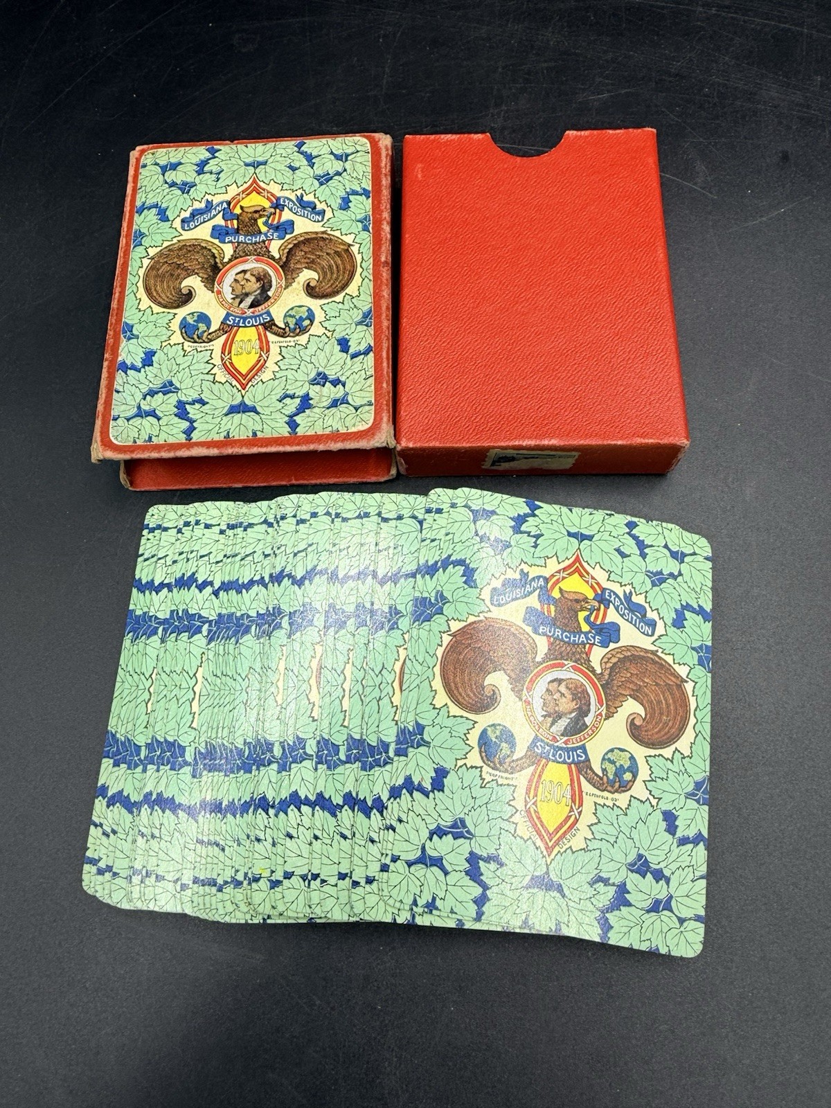 ORIGINAL 1904 Worlds Fair Louisiana Exposition Deck Playing Cards Complete