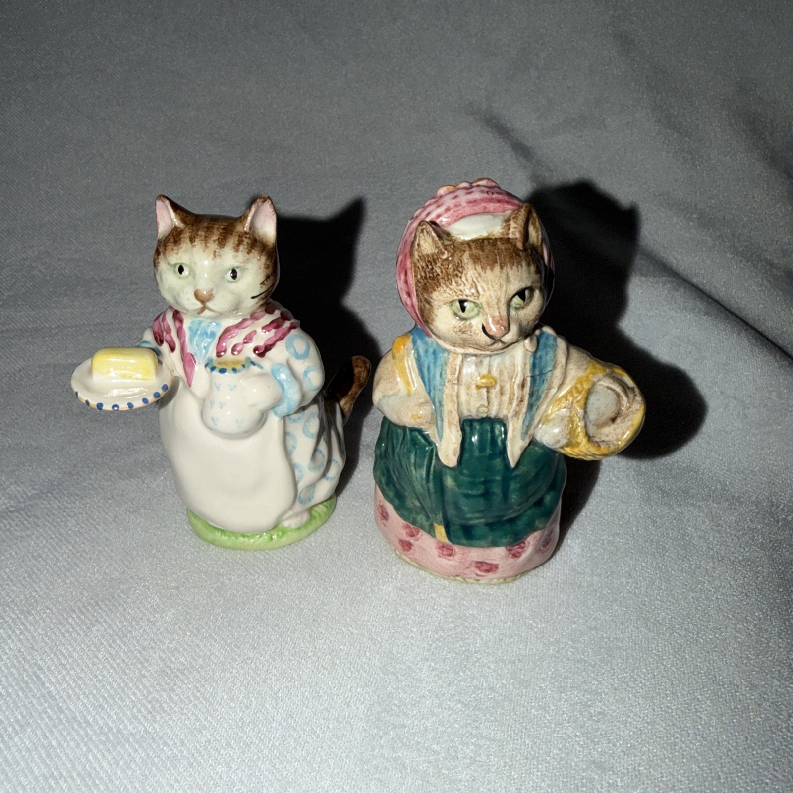 Vintage Beatrix Potter & Cousin Ribby Beswick England Ribby Cat 1951 NEAR MINT