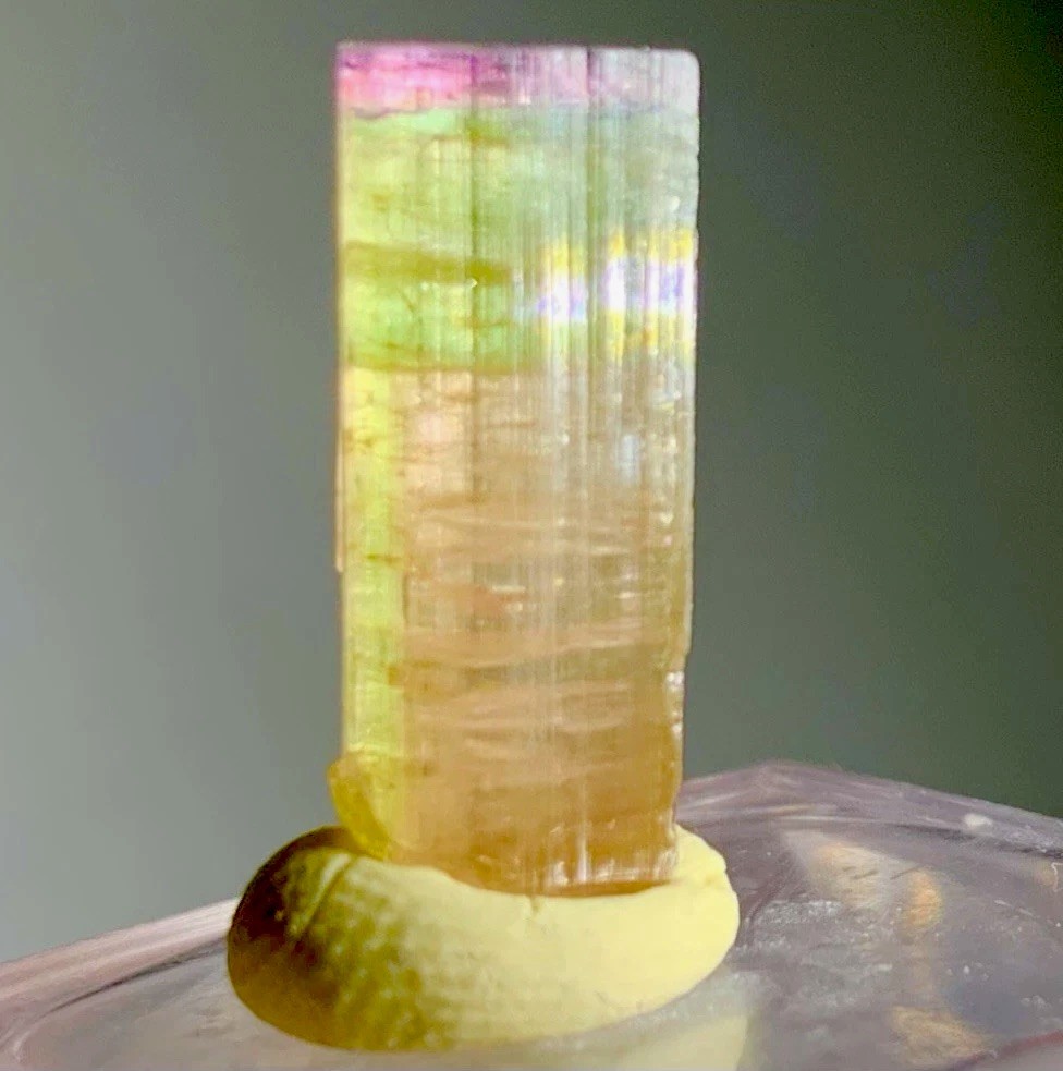 Rarest Orange Purple Cap Tourmaline Crystal Natural Raw Rough Specimen Untreated