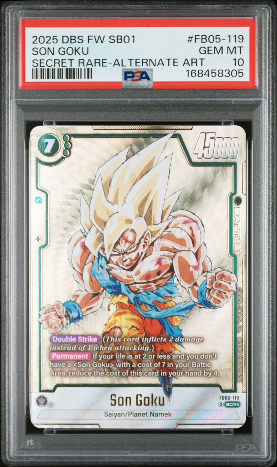 2025 DRAGON BALL SUPER CARD GAME FUSION WORLD MANGA BOOSTER 01 SON GOKU PSA 10