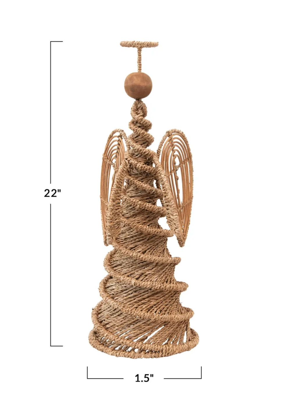 Vintage Hand-Woven Bankuan Spiral Cone Angel Vintage Hand-Woven Bankuan Spiral Cone Angel