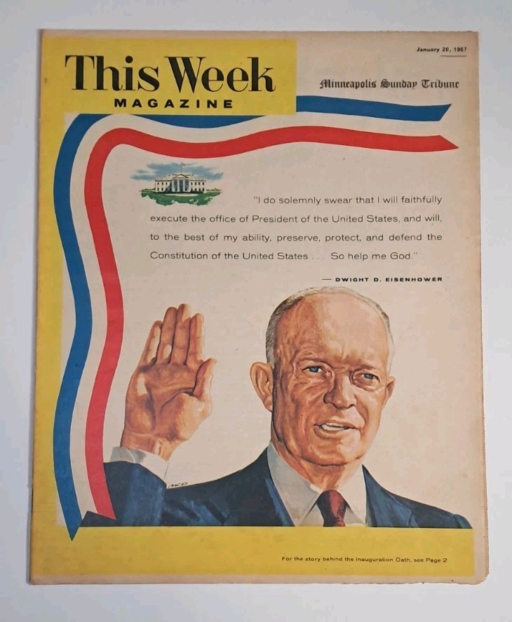 This Week Magazine Minneapolis Sunday Tribune 1/20/57 Dwight D. Eisenhower