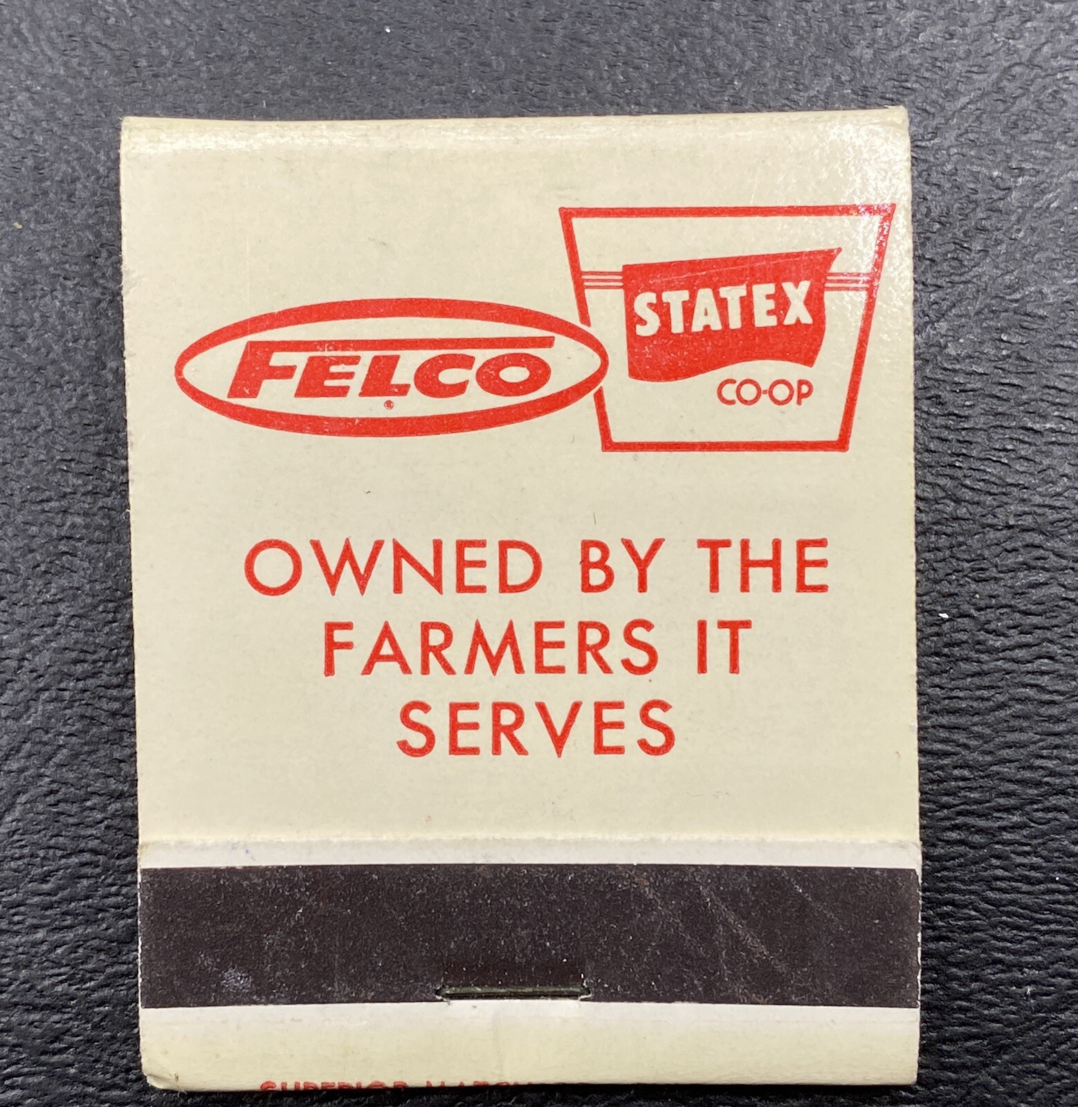 Felco Statex Co-Op Fort Dodge Iowa Full Unstruck Vintage Matchbook Farm AG Z Felco Statex Co-Op Fort Dodge Iowa Full Unstruck Vintage Matchbook Farm AG Z