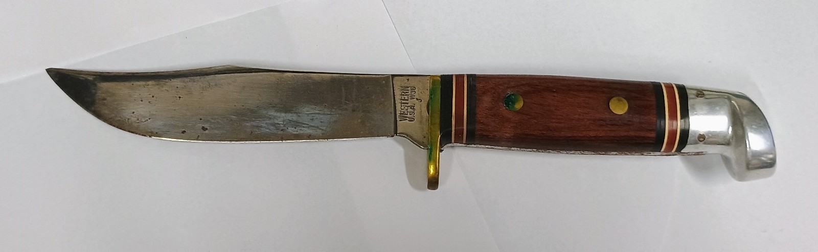 Vintage 1986 Western model W36 Fixed Blade Knife With Sheath