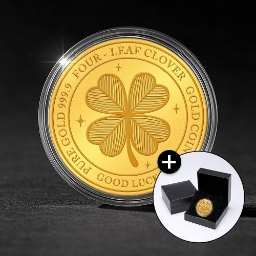 Golden Lucky Clover 999.9 Fine Gold Coin (24K) 0.2g K-Gold