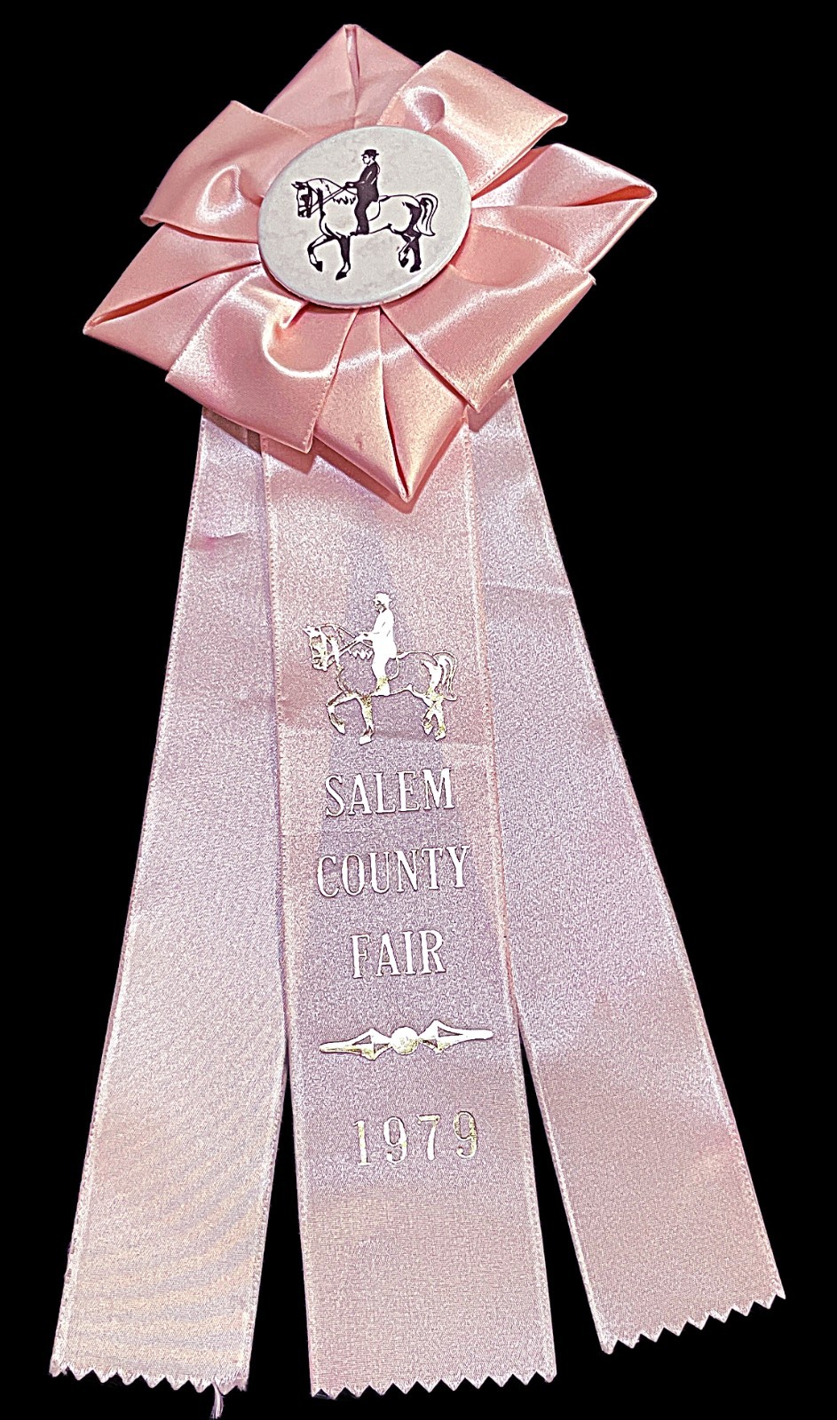 Vintage 1979 horse show ribbon PINK Salem County Fair 8