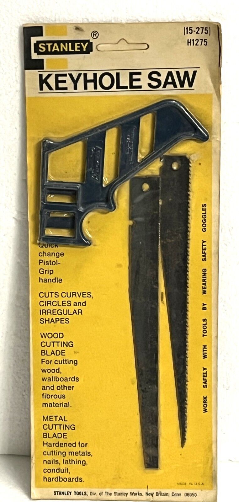 Vintage Stanley Handyman Keyhole Saw w/ Blades H1275 Made in USA New In Package