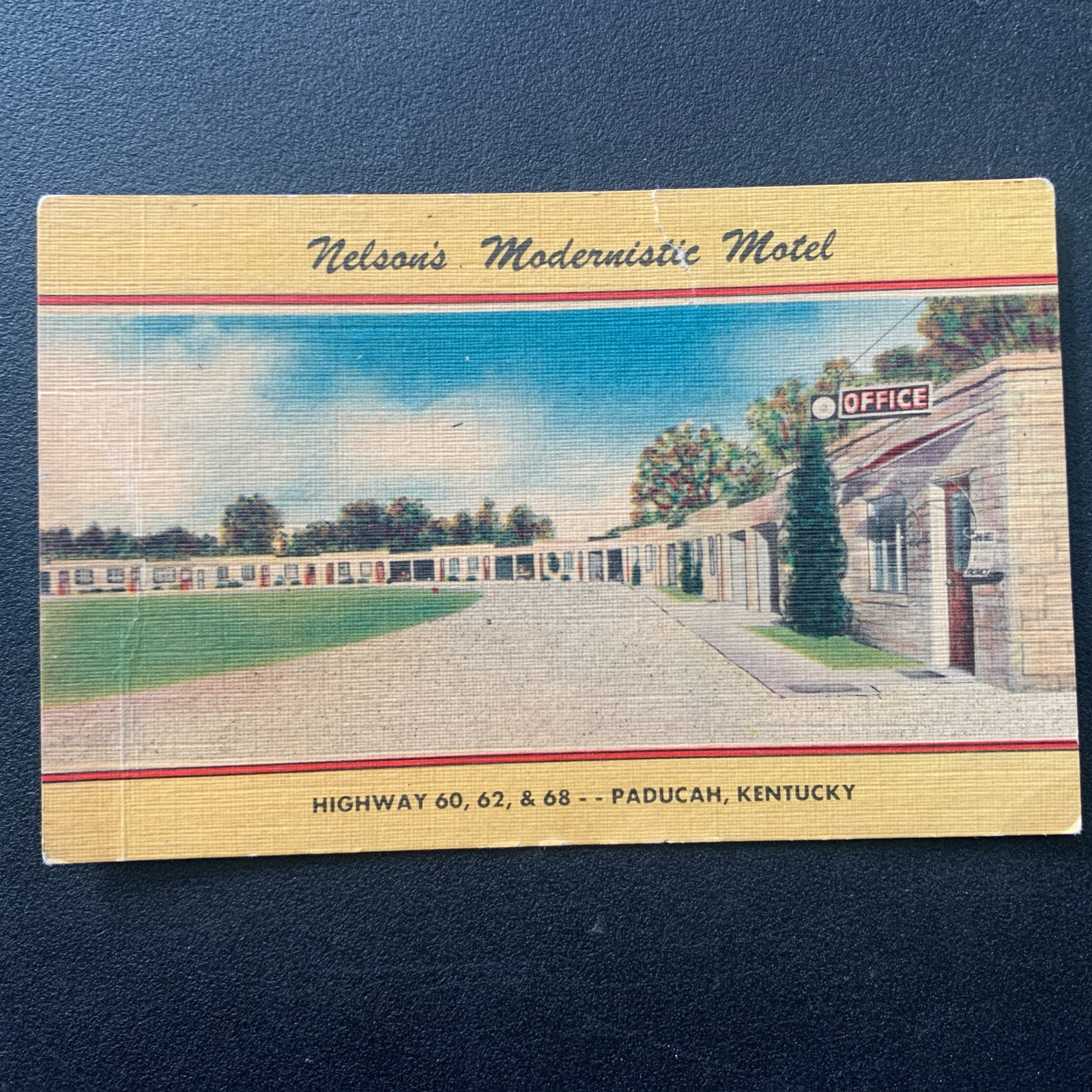 Vintage Postcard Nelson’s Modernistic Motel Paducah Kentucky Souvenir