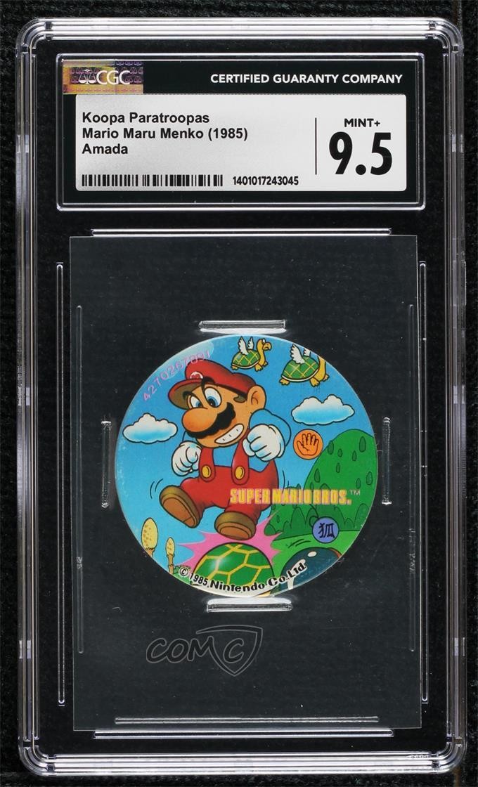 1985 Nintendo Super Mario Bros Disc Menko Mario #4270267891 CGC 9.5 Mint+ 0i7t