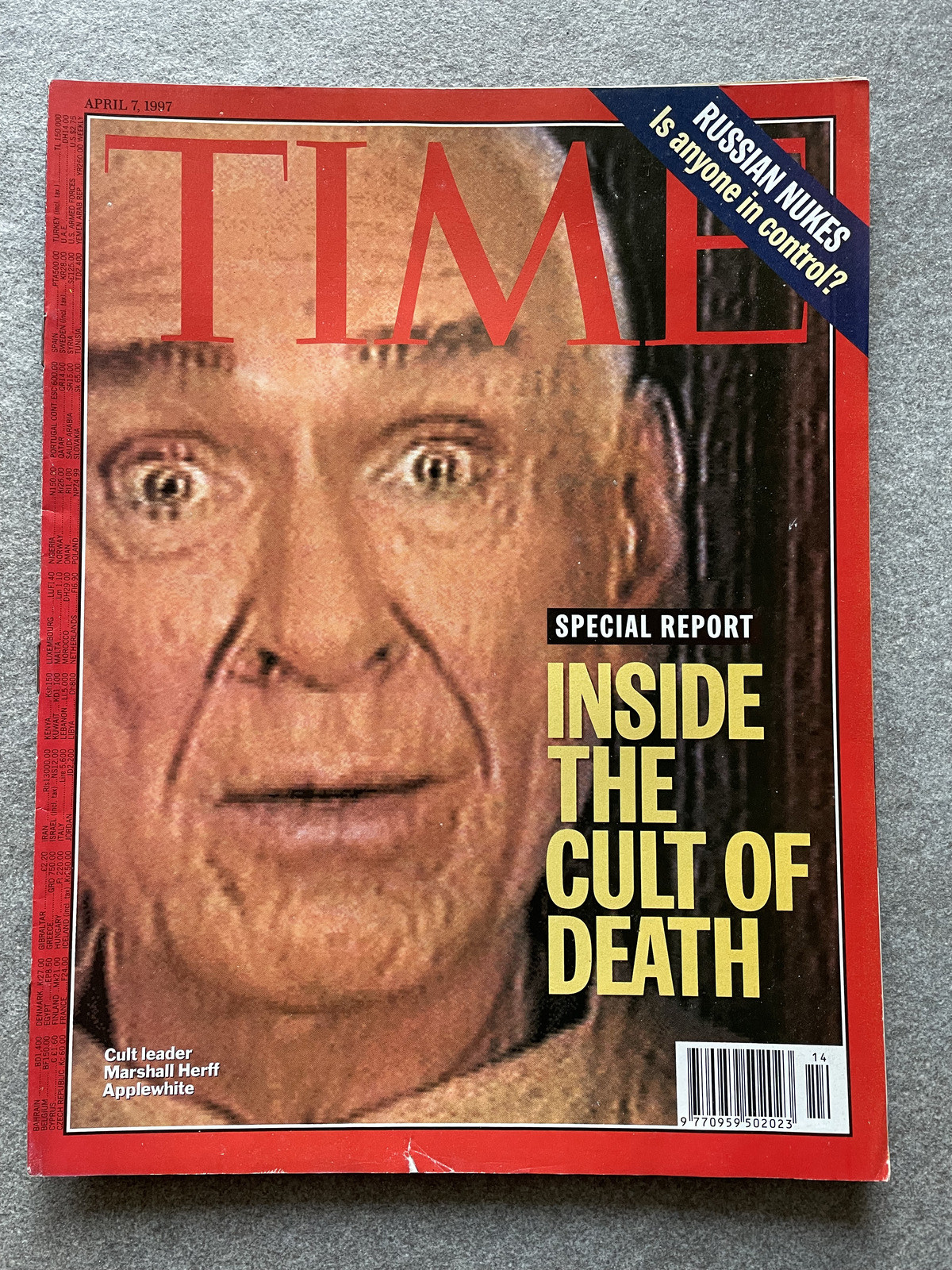 Time Magazine Cult leader Marshall Herff Applewhite INSIDE THE CULT OF DEATH