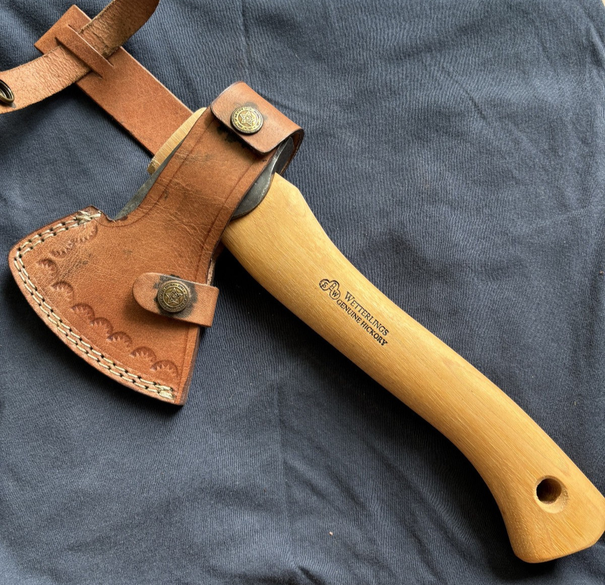 RARE SIZE - Wetterlings Mini Hatchet W/Sheath - Hickory Handle - Sweden